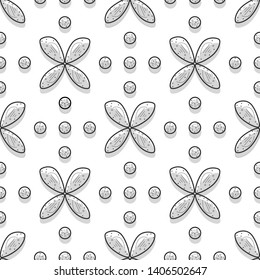 Seamless pattern with flowers. Abstract colorful background. Design for banner, poster, textile, print.