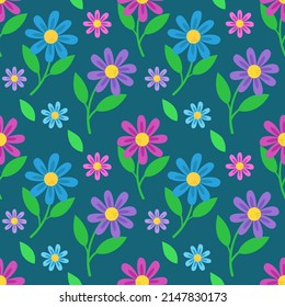 Seamless pattern with flowers, abstract repeating pattern.For paper, cover, fabric, textiles, gift wrapping, advertising, wall art, interior decor. Vector illustration of fashion.