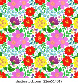 Seamless pattern with flowers, abstract repeating pattern.For paper, cover, fabric, textiles, gift wrapping, advertising, wall art, interior decor. Vector illustration of fashion.