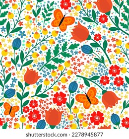 Seamless pattern with flowers, abstract repeating pattern.For paper, cover, fabric, textiles, gift wrapping, advertising, wall art, interior decor. Vector illustration of fashion.