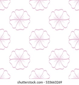 Seamless pattern with flowers. Background for gift wrapping. Decoration fabric. Wallpaper design. Stylish beautiful baby seamless pattern