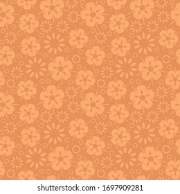 Seamless pattern with flowers. Background in soft colors.