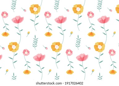 patrón impecable con flores para banners, tarjetas, volantes, fondos de pantalla de medios sociales, etc.