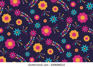 seamless pattern with flowers for banners, cards, flyers, social media wallpapers, etc.