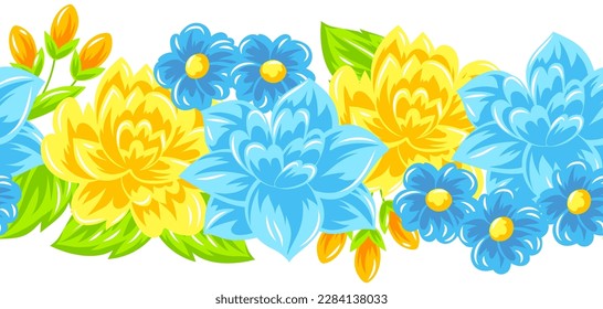 Nahtloses Muster mit Blumen. Schöner Blumenstrauß. Natürliche Illustration.