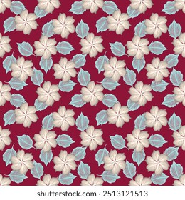 padrão sem costura com flores, bela ilustração