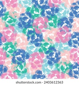 Seamless pattern of flowers in black and gold color. Cherry blossoms.