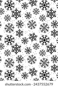 Patrón sin costuras con flores. líneas negras sobre fondo blanco. Papel pintado floral vectorial