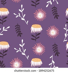 Flores de patrón sin foco. Flores florecientes, papel floral, cuaderno de primavera. El fondo del vector es transparente.