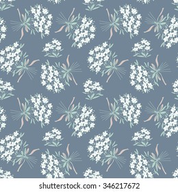 Seamless Pattern with Flowers Bouquet