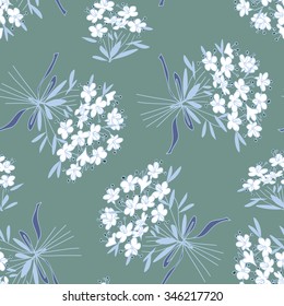 Seamless Pattern with Flowers Bouquet