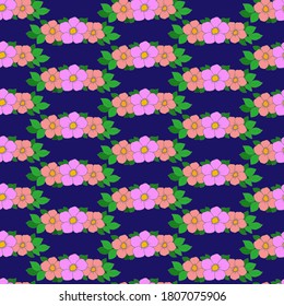 seamless pattern, flowers in bright color, a vegetative ornament for wallpaper and fabric, for registration of cards, banners