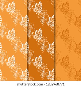 seamless pattern with flowers and butterflies