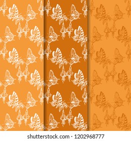 seamless pattern with flowers and butterflies
