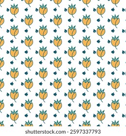 seamless pattern with flowers and butterflies
