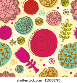 Seamless pattern with flowers. Seamless pattern can be used for wallpaper, pattern fills, web page background, surface textures.