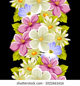 seamless pattern of flowers. For card designs, greeting cards, birthday invitations, wedding, Valentine's day, party, celebration. Vector illustration