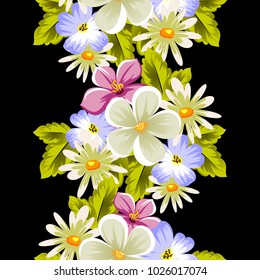 seamless pattern of flowers. For card designs, greeting cards, birthday invitations, wedding, Valentine's day, party, celebration. Vector illustration