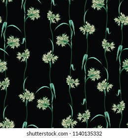 Seamless pattern with flowers carnations 