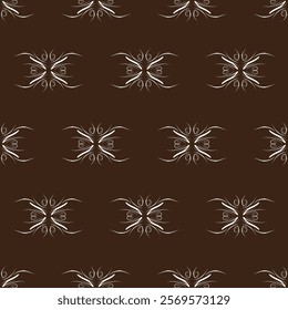 seamless pattern flowers classic Gothic style outline design