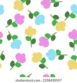 patrón sin fisuras con flores, patrón con flores coloridas repiten estilo sin fisuras, diseño de imagen completo para impresión de tela