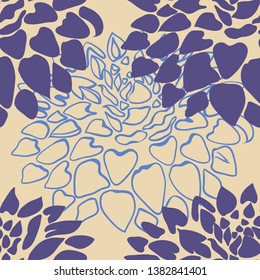 Seamless pattern with flowers dahlia, colored