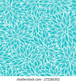 Seamless pattern with flowers Dahlia. Vector Illustration.