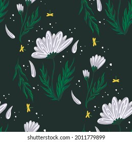 Seamless pattern with flowers. Decorative floral ornament
