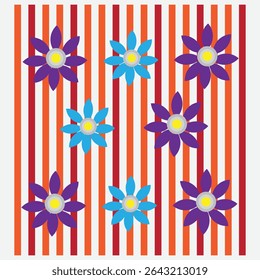 Seamless pattern with flowers design