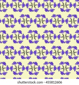 Seamless pattern, Flowers Design with bell flowers abstract  background.