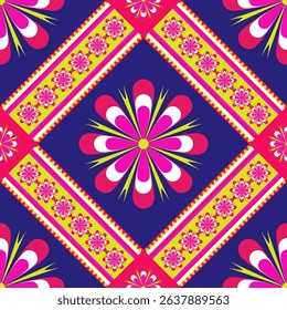 seamless pattern with flowers, digital file download.Geometric Ethnic pattern,
Native American tribal fabric, tile, carpet, vector,
illustration design.