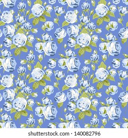 Seamless pattern with flowers of a dog rose