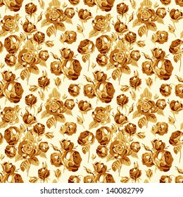 Seamless pattern with flowers of a dog rose