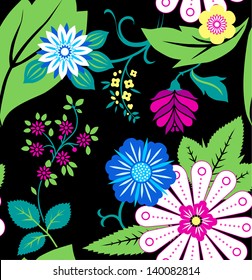 Seamless pattern with flowers of a dog rose