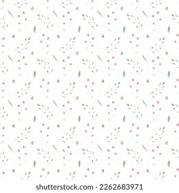 Seamless pattern with flowers. Doodle floral background. Spring pattern