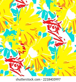 Nahtloses Muster mit Blumen im Doodle-Stil. Vektorgrafik. 