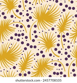 Nahtloses Muster mit Blumen im Doodle-Stil. Vektorillustration. 
