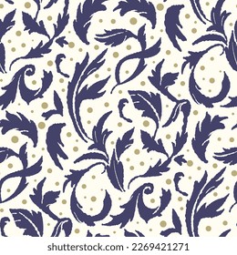 Seamless pattern with Flowers. The drawing for light summer fabrics or wrapping paper. Hand-drawn illustration. Vector.

