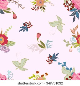 Seamless pattern with flowers, eps 10 format