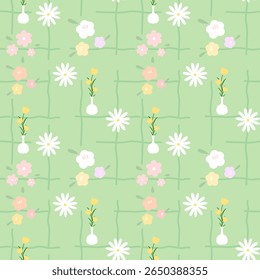 seamless pattern with flowers, fabric patterns, gift wrapping paper, phone case, notebook cover 