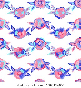 Seamless pattern with  flowers for fabric, textile, wrapping paper, card, invitation, wallpaper, web design, background. 