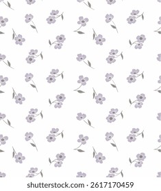 Seamless pattern with flowers. Fashion print. Vector illustration.