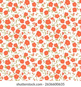 Seamless pattern with flowers. Fashion print . Vector illustration.