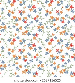 Seamless pattern with flowers. Fashion print . Vector illustration.