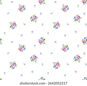Seamless pattern with flowers. Fashion print . Vector illustration.