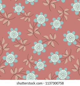 Seamless pattern with flowers. Floral background