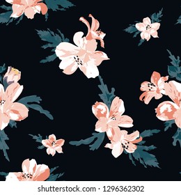 Seamless pattern with  flowers .floral background texture