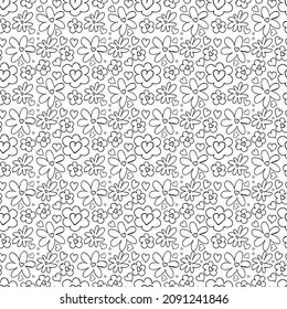 Seamless pattern with flowers. Floral background. flowers isolated on white background