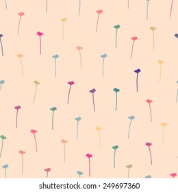 Seamless pattern with flowers. Floral background, vector illustration. 
