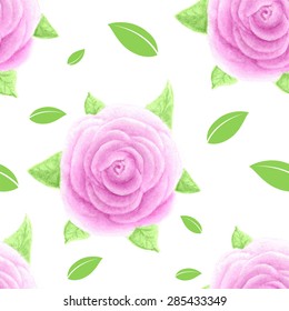 Seamless pattern of flowers. Floral background. Stock Vector.